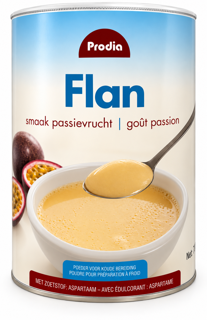 Prodia flan passievrucht 500g zoetstof