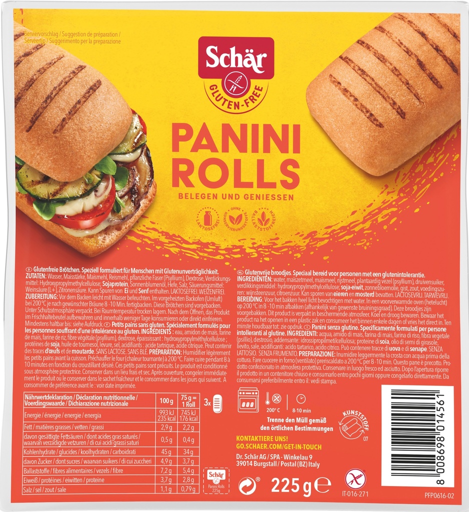 Schär panini rolls 225g - 3344694