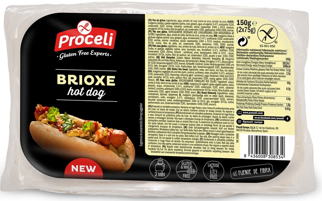 Proceli brioxe hot dog 150g (2x75g) - 4785028