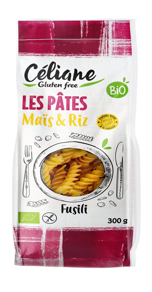 Céliane rijst en maïs fusilli bio 300g