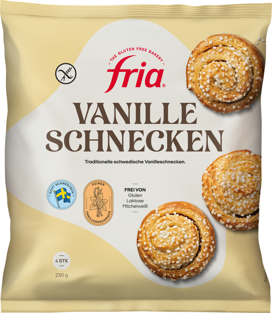 Fria vanilla buns 4st 230g frozen