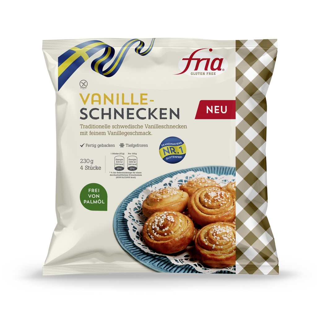 Fria vanilla buns 4st 230g frozen