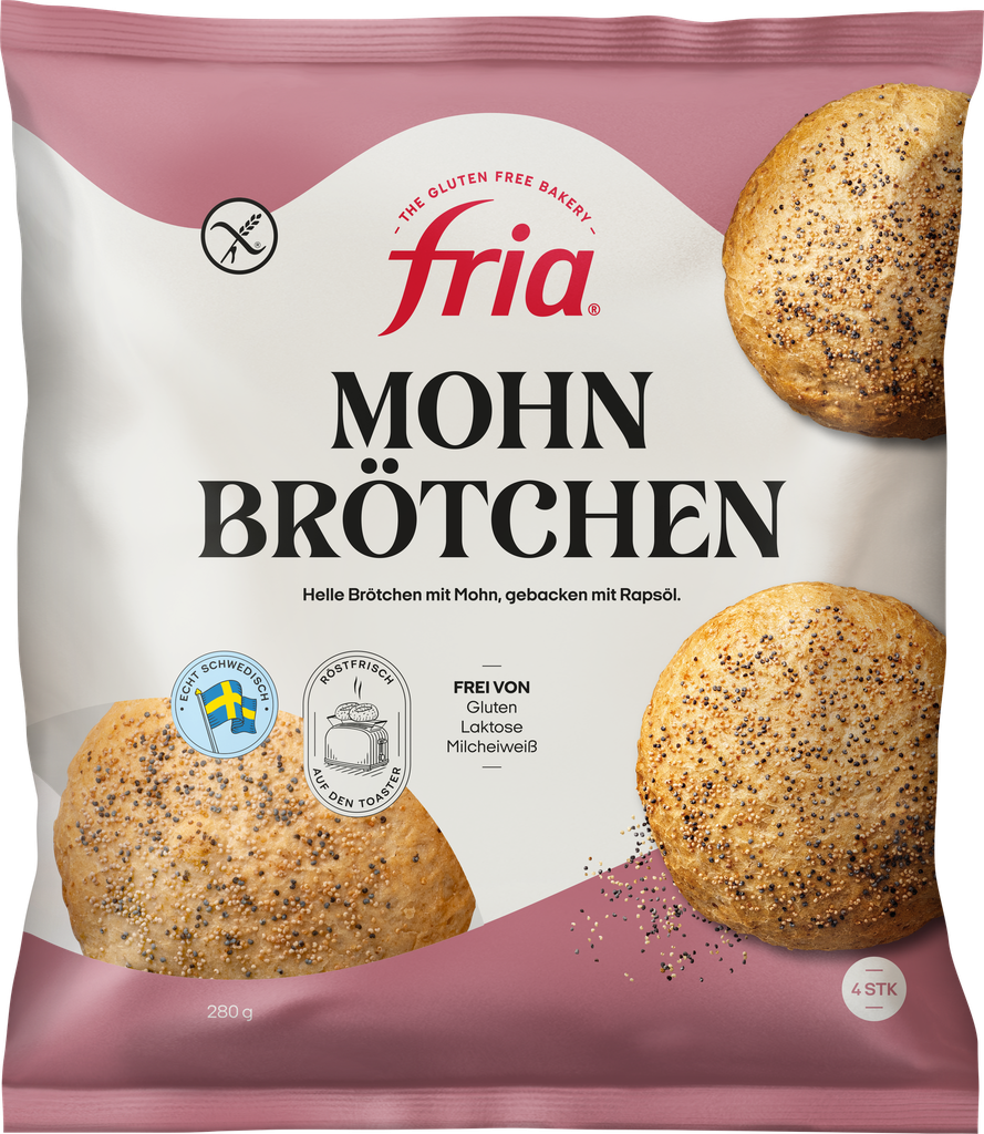 Fria maanzaadbroodjes 4st 280g diepvries