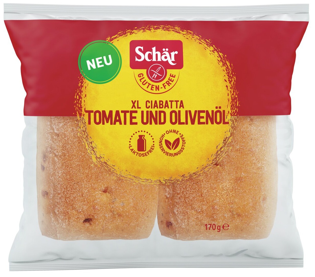 Schär XL Ciabatta Tomate & Olivenöl 170g