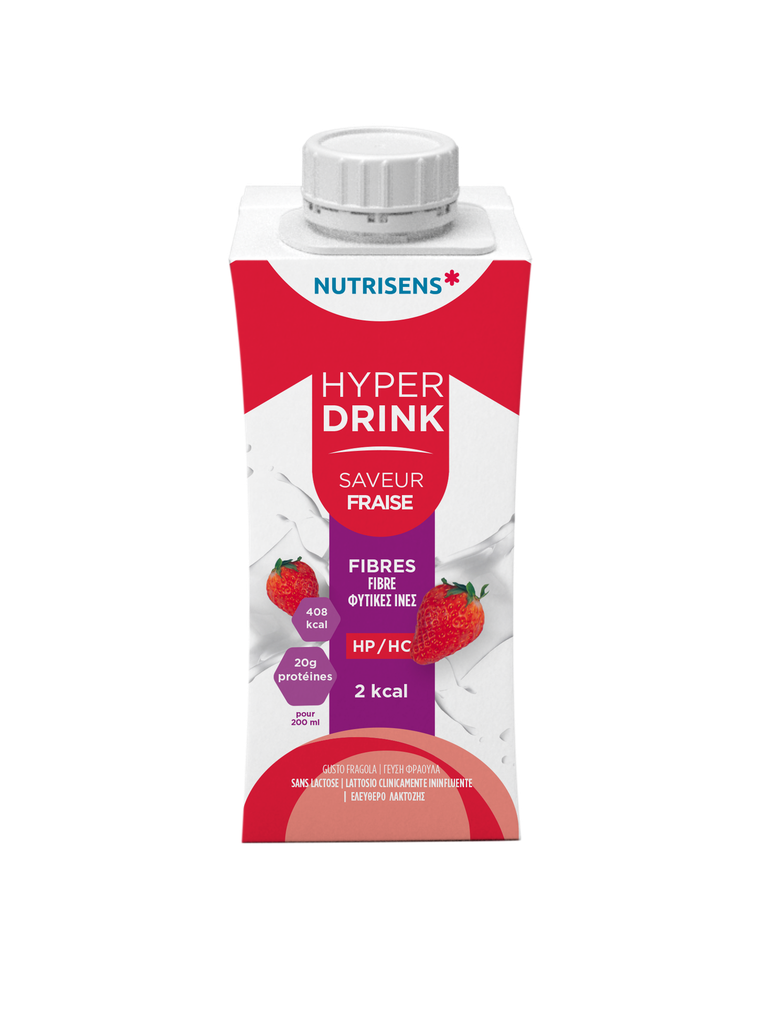 NS hyperdrink 2Kcal fibres saveur fraise 200ml x 24 HP/HC