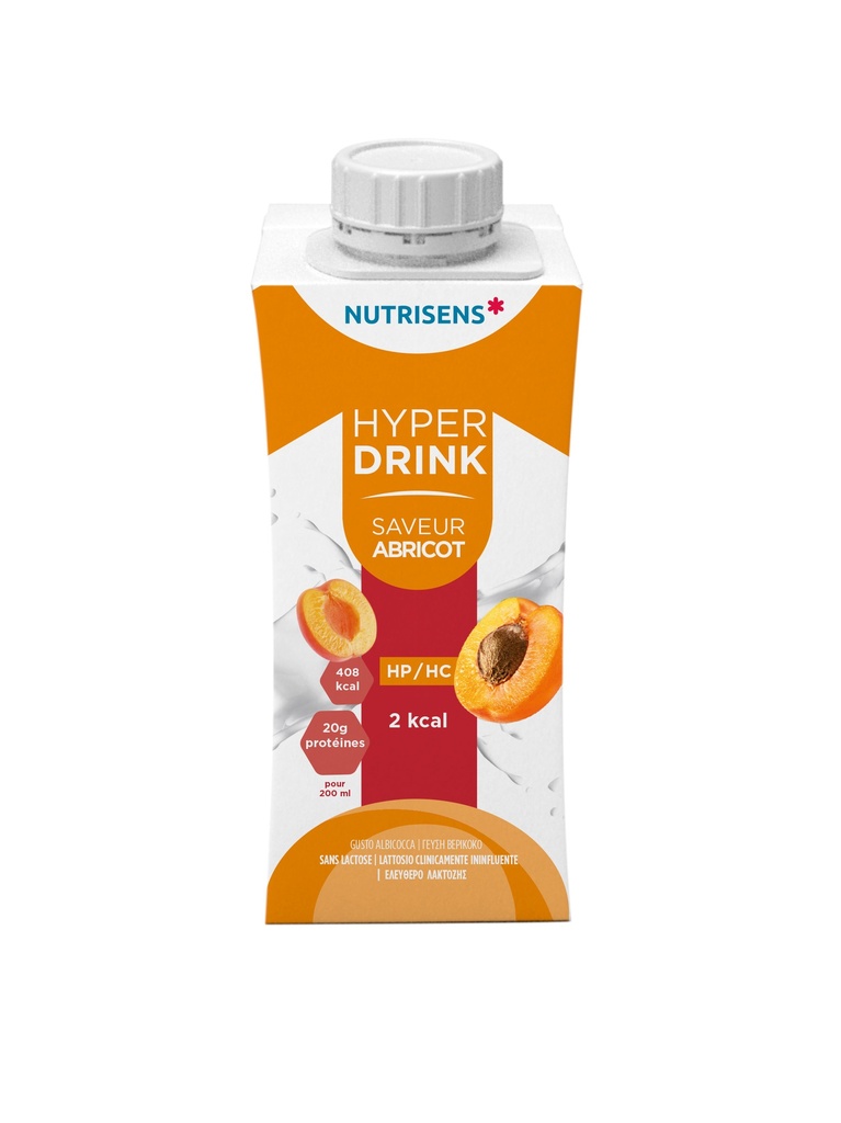 NS hyperdrink 2Kcal abrikoossmaak 200ml x 4 HP/HC - 4493458
