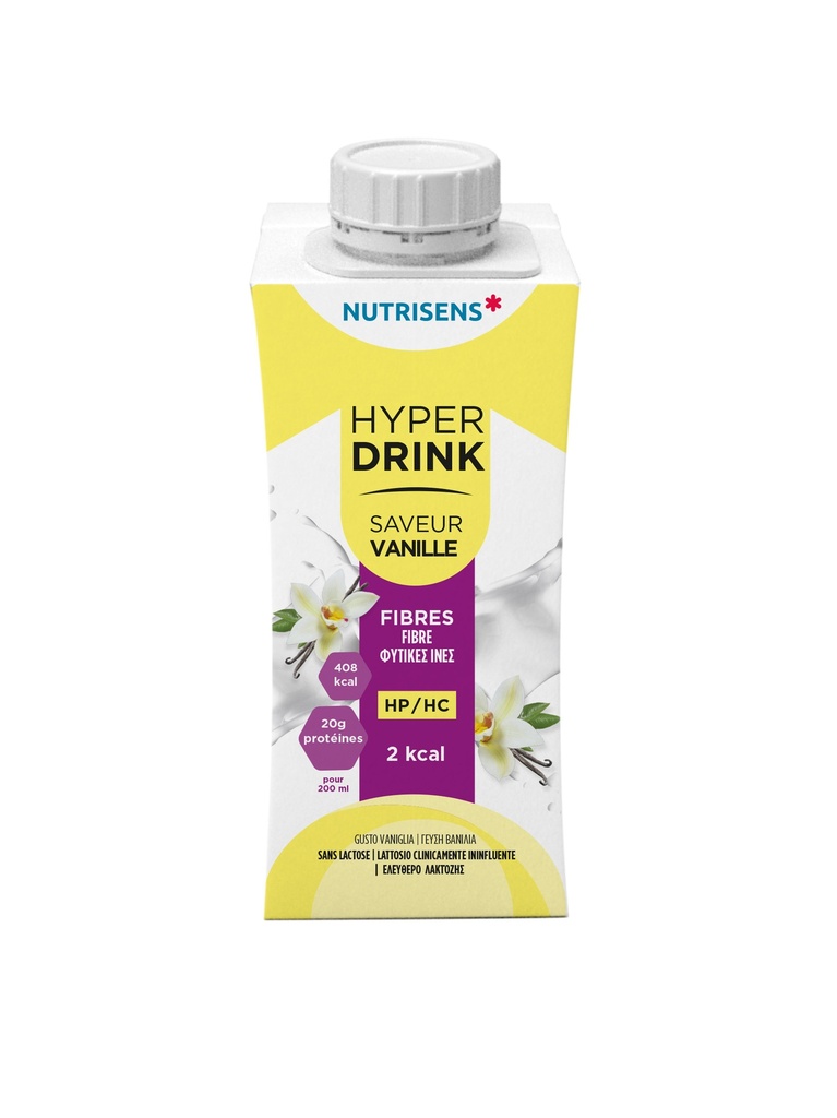 NS hyperdrink 2Kcal vezels vanillesmaak 200ml x 4 HP/HC - 5817234