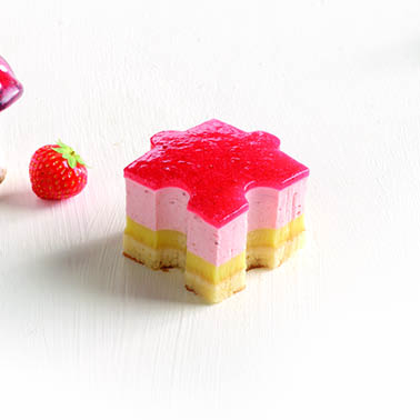 Gustan gâteau puzzle fraise 75g x 12 surgelé