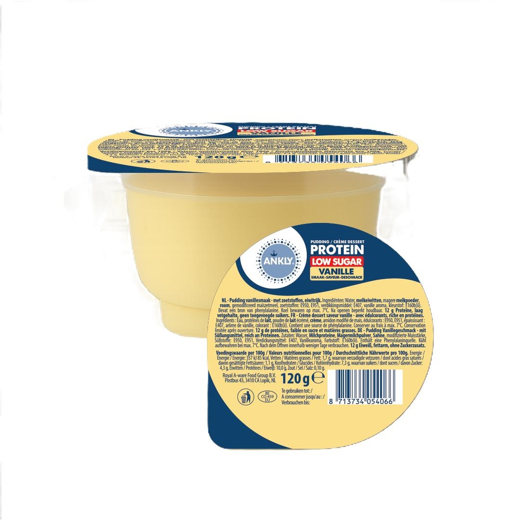 Ankly pudding vanillesmaak HP 120g x 12 suikerarm 