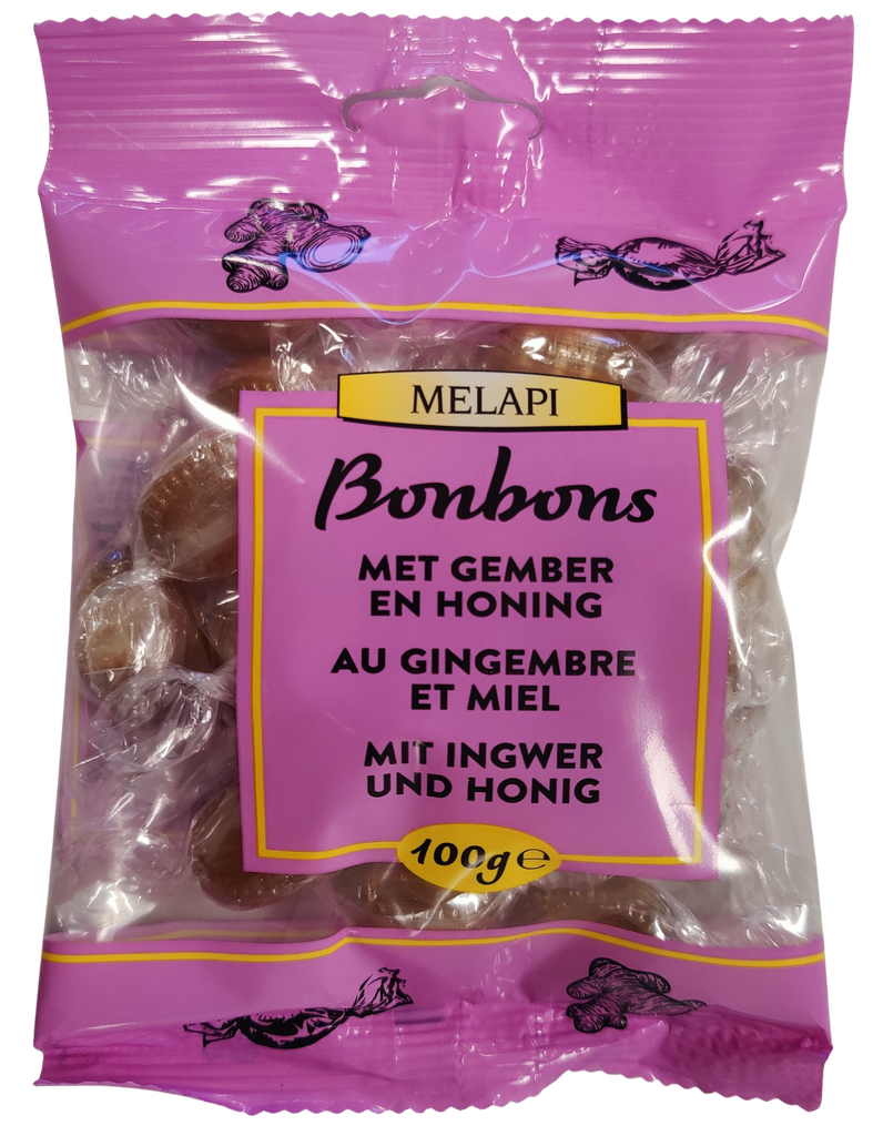Melapi bonbons gember-honing 100g - 4988101
