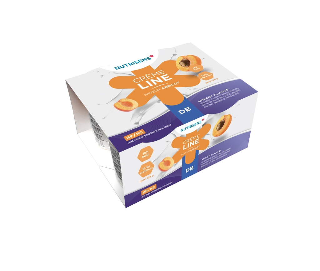 NS crèmeline 2Kcal perzik-abrikoossmaak 125g x 4 - 4493334