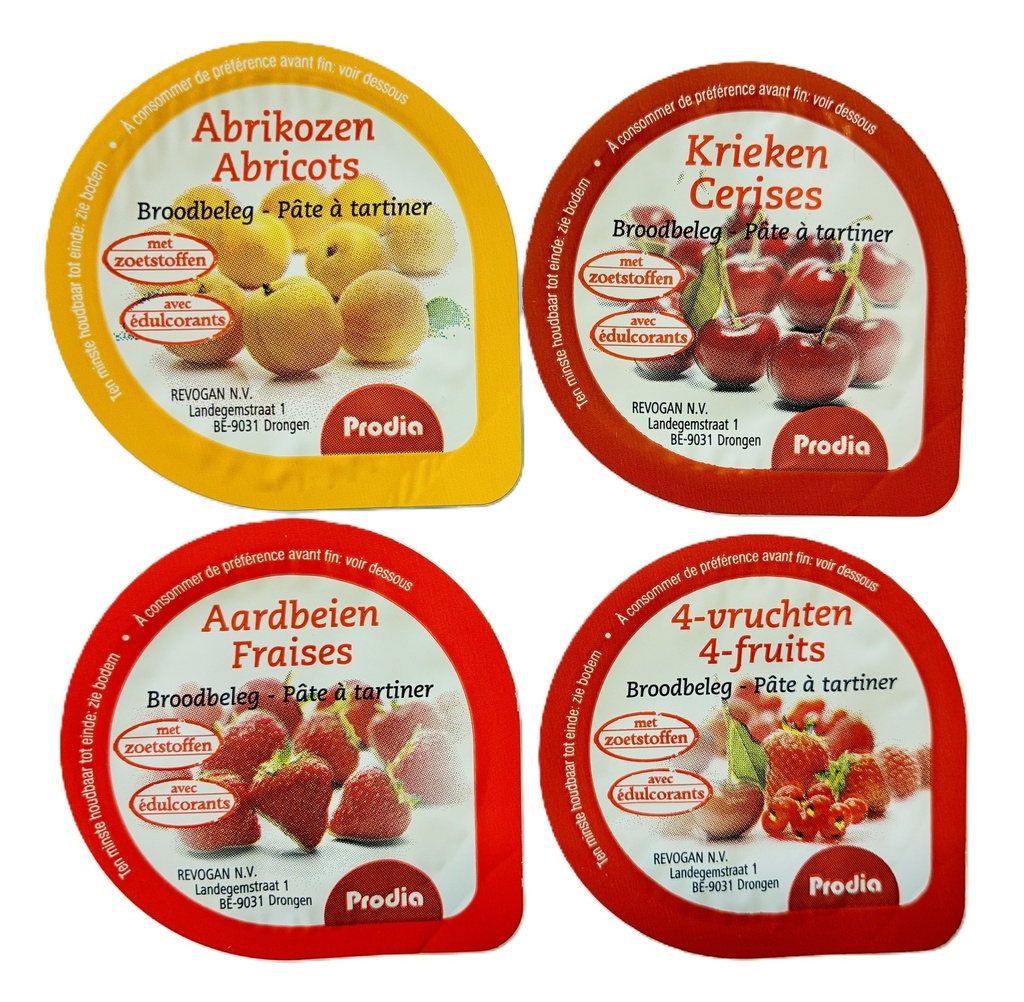 Prodia broodbeleg assortiment 25g x 120 zoetstof