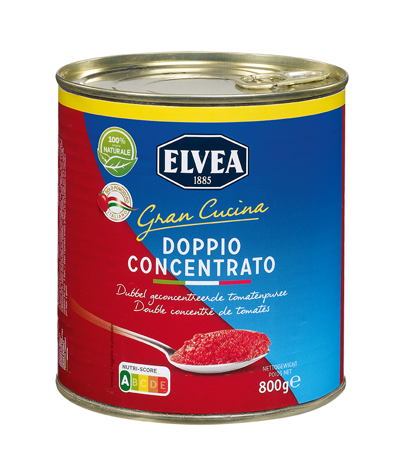 Elvea double concentré de tomates 28/30%  800g