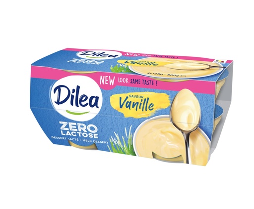 [2039] Dilea zero lactose dessert vanille 125g x 4