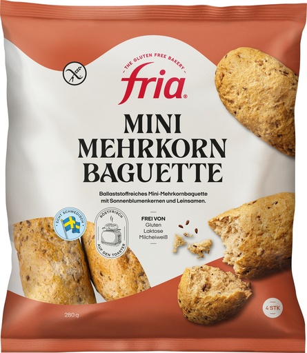 [3189] Fria grofvolkoren mini stokbrood 4st 280g vries