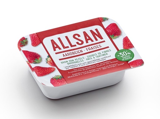 [3911] Allsan broodbeleg aardbei 25g x 100