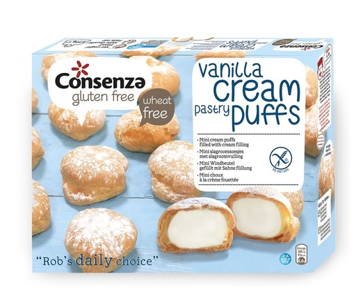 [3959] Consenza mini soesjes met slagroom 250g diepv