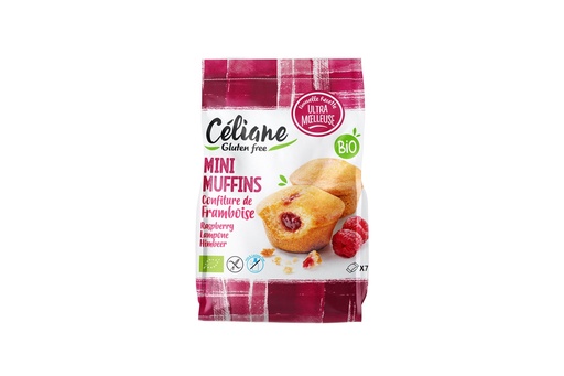 [4087] Céliane mini muffins framboos bio 7st 200g - 3331741