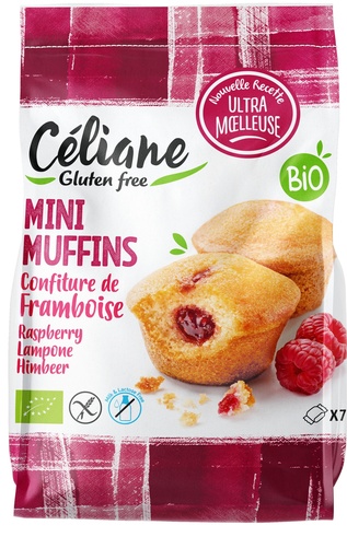 [4087] Céliane mini muffins framboos bio 7st 200g - 3331741