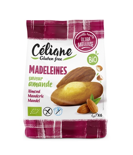 [4597] Céliane madeleines amande bio 6pcs 180g