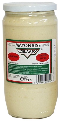 [5940] Delaan natuurmayonaise 710g zonder zout