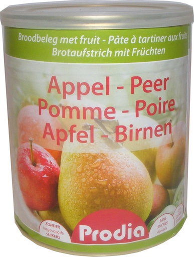 [6434] Prodia pâte à tartiner pomme-poire 850g