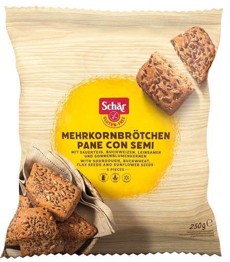 [6637] Schär Mehrkornbrötchen 5pcs 250g  surgelé
