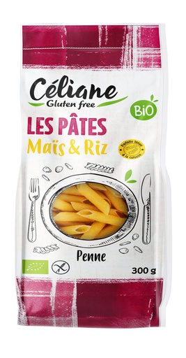 [3438] Céliane pâtes aux riz et maïs penne bio 300g