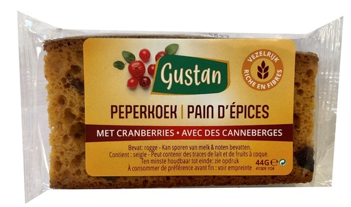 [1608] Gustan peperkoek met veenbessen 44g x 108 