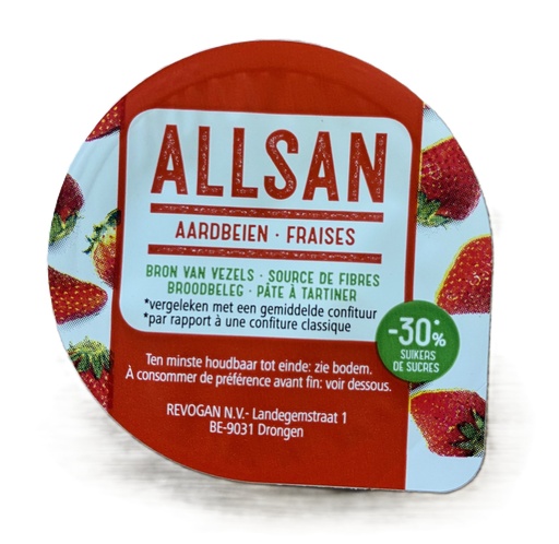 [3916] Allsan broodbeleg aardbei 25g x 120
