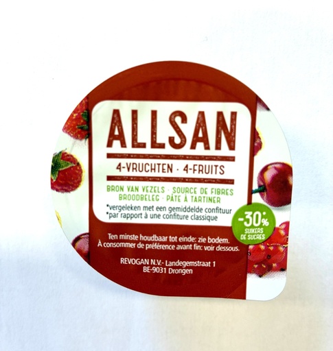 [3918] Allsan broodbeleg 4-vruchten 25g x 120