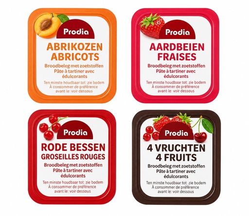 [3769] Prodia broodbeleg assortiment 20g x 80 zoetstof