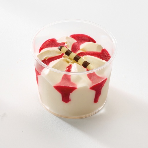 [2850] Prodia coupe glacée vanille et coulis de framboises 120ml x 12 pauvre en sucre surgelé