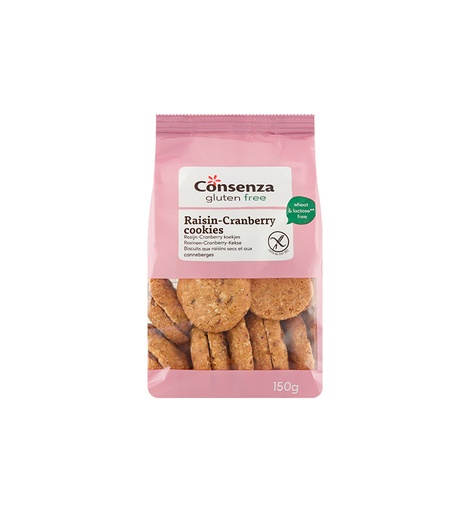 [3986] Consenza rozijn-cranberry koekjes bio 150g   